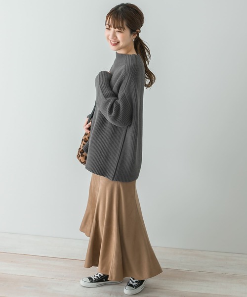 URBAN RESEARCH Sonny Label（アーバンリサーチサニーレーベル）の「スエードマーメイドスカート（スカート・レディース・チャコールグレー/アイボリー/キャメル・38/36）」の8枚目の写真