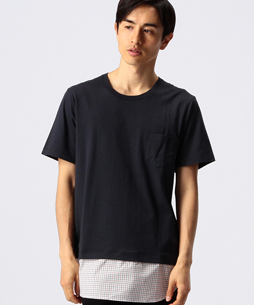 B:MING by BEAMS(ビーミングバイビームス)の「【OCEANS 7月号掲載】【SMART 6月号掲載】ビーミング by ビームス / フェイクレイヤーTシャツ(Tシャツ/カットソー・メンズ・ホワイト/ライトグレー/ネイビー・MEDIUM/X-LARGE/LARGE/SMALL)」の1枚目の写真