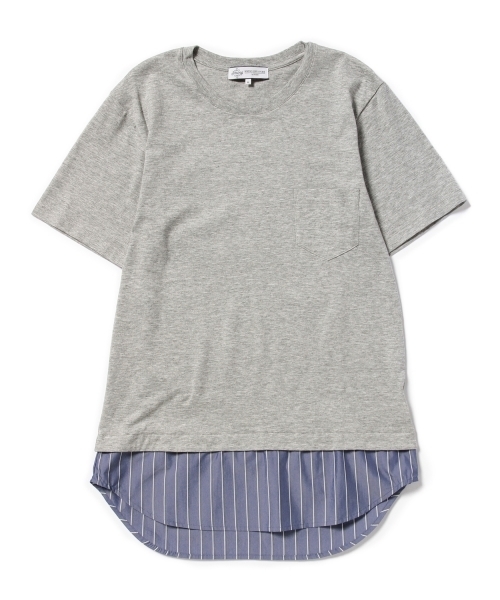 B:MING by BEAMS(ビーミングバイビームス)の「【OCEANS 7月号掲載】【SMART 6月号掲載】ビーミング by ビームス / フェイクレイヤーTシャツ(Tシャツ/カットソー・メンズ・ホワイト/ライトグレー/ネイビー・MEDIUM/X-LARGE/LARGE/SMALL)」の5枚目の写真
