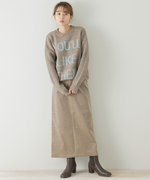 URBAN RESEARCH Sonny Label（アーバンリサーチサニーレーベル）の「ナチュラルストレッチコーデュロイスカート（スカート・レディース・ベージュ系その他/オフホワイト/チャコールグレー・36/38）」の18枚目の写真