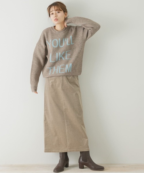 URBAN RESEARCH Sonny Label（アーバンリサーチサニーレーベル）の「ナチュラルストレッチコーデュロイスカート（スカート・レディース・ベージュ系その他/オフホワイト/チャコールグレー・36/38）」の19枚目の写真