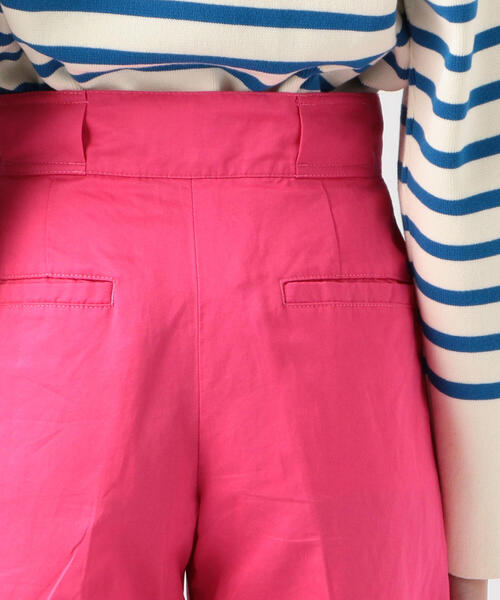 TOMORROWLAND （トゥモローランド）の「コットンリネンツイル ワンタックワイドパンツ（その他パンツ・レディース・ホワイト/ピンク/ブルー/ボルドー・36/34/32）」の9枚目の写真