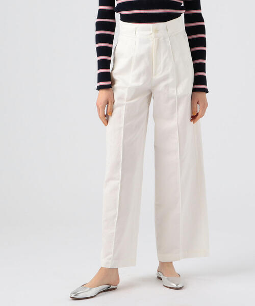 TOMORROWLAND （トゥモローランド）の「コットンリネンツイル ワンタックワイドパンツ（その他パンツ・レディース・ホワイト/ピンク/ブルー/ボルドー・36/34/32）」の17枚目の写真