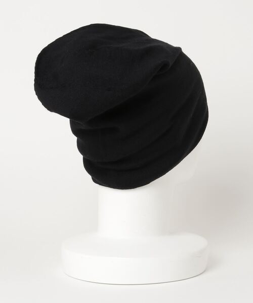 MANIERA（マニエラ）の「ウール 3Dビーニー（ニットキャップ/ビーニー・メンズ・ブラック/グレー/チャコール・FREE）」の4枚目の写真
