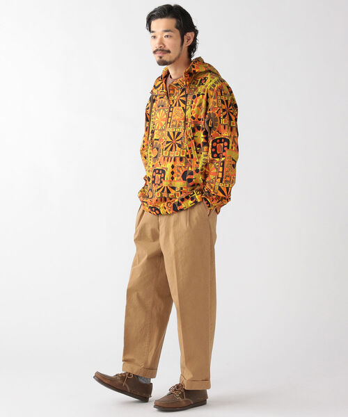 BEAMS PLUS（ビームスプラス）の「BEAMS PLUS / ジオメトリック プリント アノラック（その他アウター・メンズ・オレンジ/サックスブルー・SMALL/MEDIUM/LARGE/X-LARGE）」の6枚目の写真