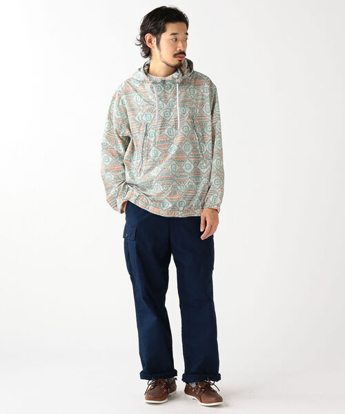 BEAMS PLUS（ビームスプラス）の「BEAMS PLUS / ジオメトリック プリント アノラック（その他アウター・メンズ・オレンジ/サックスブルー・SMALL/MEDIUM/LARGE/X-LARGE）」の14枚目の写真