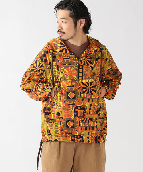 BEAMS PLUS（ビームスプラス）の「BEAMS PLUS / ジオメトリック プリント アノラック（その他アウター・メンズ・オレンジ/サックスブルー・SMALL/MEDIUM/LARGE/X-LARGE）」の16枚目の写真