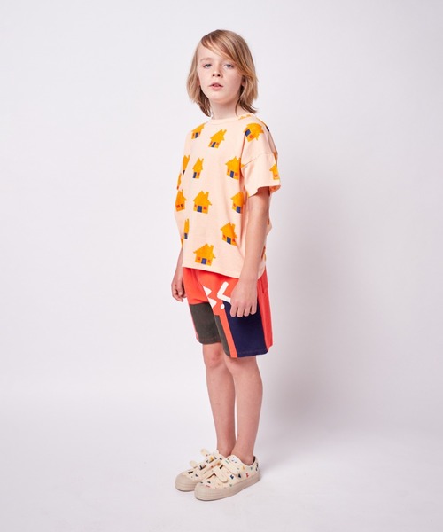 BOBO CHOSES（ボボショーズ）の「Brick House all over short sleeve T-shirt（Tシャツ/カットソー・キッズ・オレンジ・2-3Y/4-5Y/6-7y/8-9y/10-11y）」の8枚目の写真