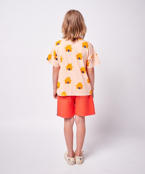 BOBO CHOSES（ボボショーズ）の「Brick House all over short sleeve T-shirt（Tシャツ/カットソー・キッズ・オレンジ・2-3Y/4-5Y/6-7y/8-9y/10-11y）」の5枚目の写真