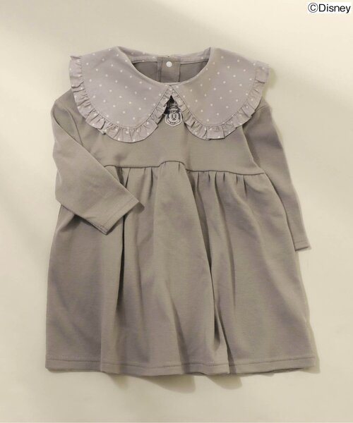 Disney(ディズニー)の「WEB限定 ディズニーキャラクターBIGカラーワンピース(ワンピース・キッズ・ベージュ/アイボリー・90/100/110/120/80/130/140)」の2枚目の写真