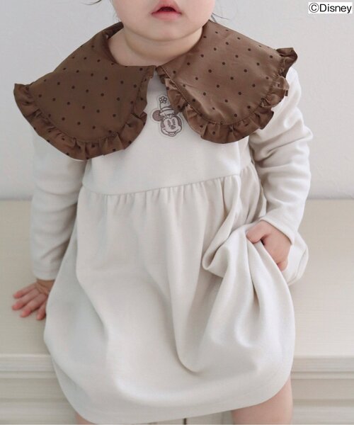 Disney(ディズニー)の「WEB限定 ディズニーキャラクターBIGカラーワンピース(ワンピース・キッズ・ベージュ/アイボリー・90/100/110/120/80/130/140)」の15枚目の写真