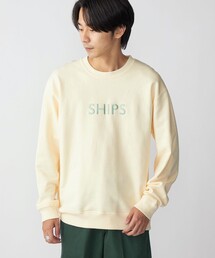 *SHIPS: 刺繍 SHIPS ロゴ ユニセックス クルーネック スウェット