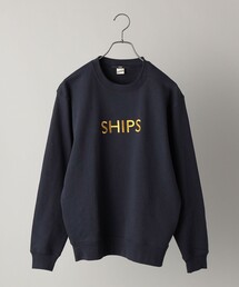 *SHIPS: 刺繍 SHIPS ロゴ ユニセックス クルーネック スウェット