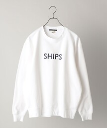 *SHIPS: 刺繍 SHIPS ロゴ ユニセックス クルーネック スウェット