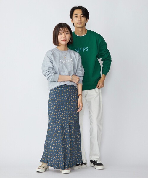 SHIPS(シップス)の「*SHIPS: 刺繍 SHIPS ロゴ ユニセックス クルーネック スウェット(スウェット・メンズ・ネイビー/ブルー/ホワイト/ブラック/グレー/グリーン/ナチュラル・LARGE/X-LARGE/MEDIUM/SMALL)」の10枚目の写真