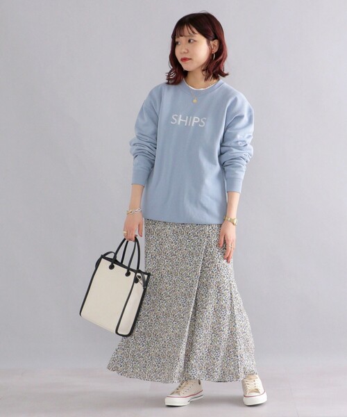 SHIPS(シップス)の「*SHIPS: 刺繍 SHIPS ロゴ ユニセックス クルーネック スウェット(スウェット・メンズ・ネイビー/ブルー/ホワイト/ブラック/グレー/グリーン/ナチュラル・LARGE/X-LARGE/MEDIUM/SMALL)」の15枚目の写真