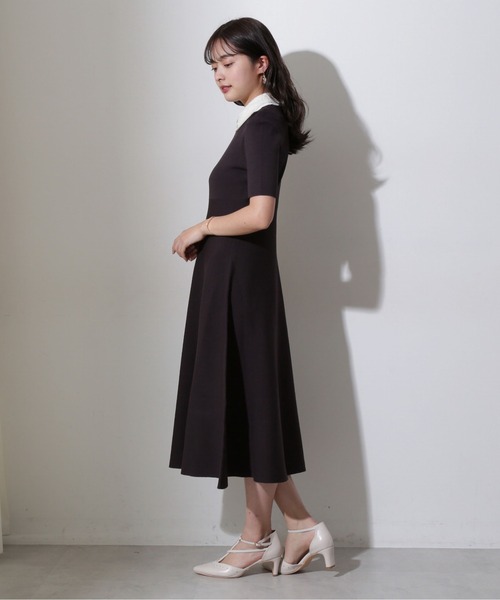 PROPORTION BODY DRESSING（プロポーションボディドレッシング）の「クラシカルレイヤーカラーニットワンピース / 1212140900（ワンピース・レディース・ダークグレー/ブルー/グレー・SMALL/MEDIUM）」の5枚目の写真