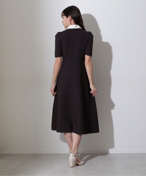 PROPORTION BODY DRESSING（プロポーションボディドレッシング）の「クラシカルレイヤーカラーニットワンピース / 1212140900（ワンピース・レディース・ダークグレー/ブルー/グレー・SMALL/MEDIUM）」の4枚目の写真