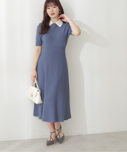 PROPORTION BODY DRESSING（プロポーションボディドレッシング）の「クラシカルレイヤーカラーニットワンピース / 1212140900（ワンピース・レディース・ダークグレー/ブルー/グレー・SMALL/MEDIUM）」の14枚目の写真