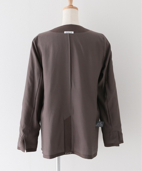 Deuxieme Classe(ドゥーズィエムクラス)の「Linen Collarless ブレザー(ノーカラージャケット・レディース・ブラウン/ブラック・FREE)」の10枚目の写真