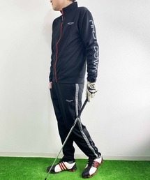 FIRST DOWN（ファーストダウン）の「FIRST DOWN UVカット リフレクタープリント ジャージ ゴルフブルゾン＆ゴルフパンツ ゴルフウェア 上下 セットアップ（ゴルフグッズ）」