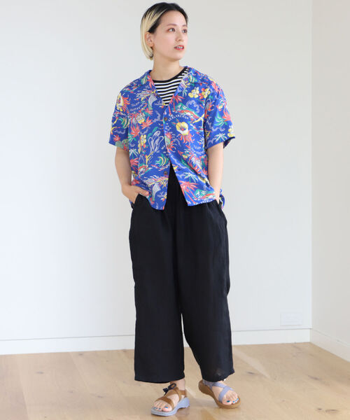 BEAMS BOY(ビームスボーイ)の「BEAMS BOY / リネン ソリッド イージーパンツ 22SS(その他パンツ・レディース・ライム/フューシャピンク/ブラック・FREE)」の7枚目の写真