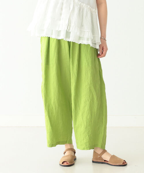 BEAMS BOY(ビームスボーイ)の「BEAMS BOY / リネン ソリッド イージーパンツ 22SS(その他パンツ・レディース・ライム/フューシャピンク/ブラック・FREE)」の20枚目の写真