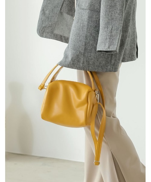 Re:EDIT（リエディ）の「[神山まりあさん着用]フェイクレザー2WAYワンハンドルバッグ（ハンドバッグ・レディース・グリーン/イエロー/ブラック・FREE）」の14枚目の写真