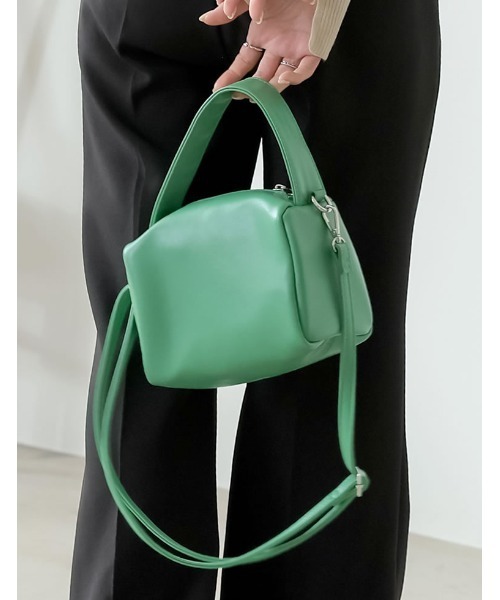 Re:EDIT（リエディ）の「[神山まりあさん着用]フェイクレザー2WAYワンハンドルバッグ（ハンドバッグ・レディース・グリーン/イエロー/ブラック・FREE）」の16枚目の写真