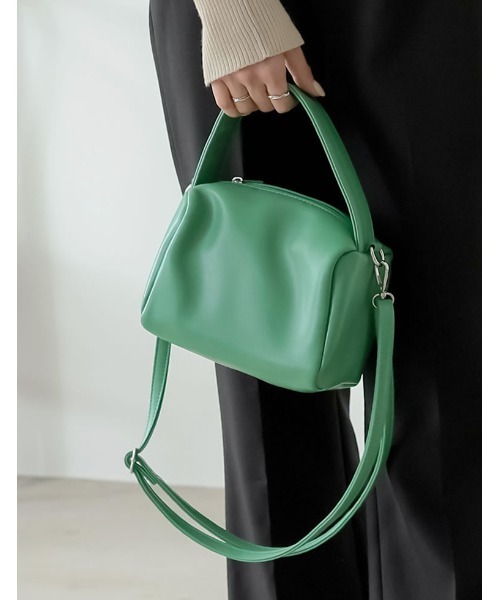 Re:EDIT（リエディ）の「[神山まりあさん着用]フェイクレザー2WAYワンハンドルバッグ（ハンドバッグ・レディース・グリーン/イエロー/ブラック・FREE）」の17枚目の写真