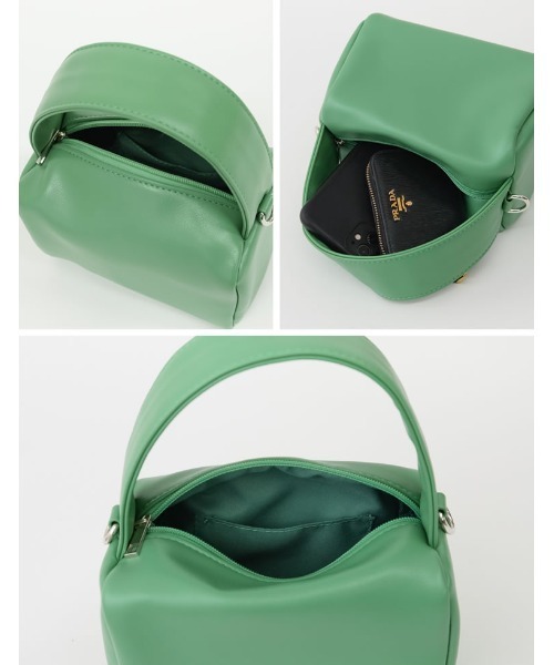 Re:EDIT（リエディ）の「[神山まりあさん着用]フェイクレザー2WAYワンハンドルバッグ（ハンドバッグ・レディース・グリーン/イエロー/ブラック・FREE）」の22枚目の写真