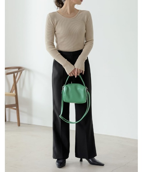 Re:EDIT（リエディ）の「[神山まりあさん着用]フェイクレザー2WAYワンハンドルバッグ（ハンドバッグ・レディース・グリーン/イエロー/ブラック・FREE）」の19枚目の写真