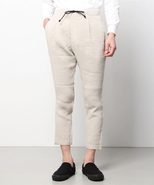 TRANSIT(トランジット)の「TRANSIT/トランジット/easy LINEN PANTS(その他パンツ・メンズ・ブラック/ベージュ・X-SMALL/SMALL)」の2枚目の写真