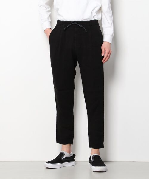 TRANSIT(トランジット)の「TRANSIT/トランジット/easy LINEN PANTS(その他パンツ・メンズ・ブラック/ベージュ・X-SMALL/SMALL)」の1枚目の写真