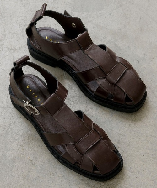 RETRO GIRL（レトロガール）の「グルカサンダル（サンダル・レディース・ブラック/ブラウン/オフホワイト・M/L）」の3枚目の写真