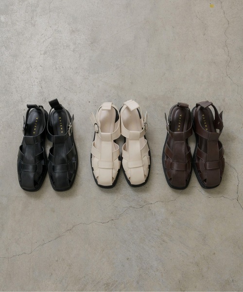 RETRO GIRL（レトロガール）の「グルカサンダル（サンダル・レディース・ブラック/ブラウン/オフホワイト・M/L）」の17枚目の写真