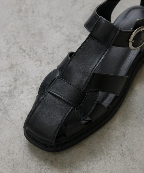 RETRO GIRL（レトロガール）の「グルカサンダル（サンダル・レディース・ブラック/ブラウン/オフホワイト・M/L）」の15枚目の写真