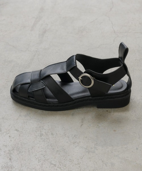 RETRO GIRL（レトロガール）の「グルカサンダル（サンダル・レディース・ブラック/ブラウン/オフホワイト・M/L）」の10枚目の写真