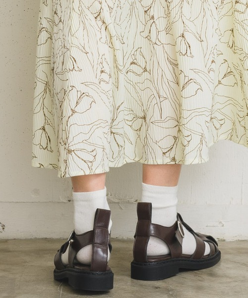 RETRO GIRL（レトロガール）の「グルカサンダル（サンダル・レディース・ブラック/ブラウン/オフホワイト・M/L）」の9枚目の写真