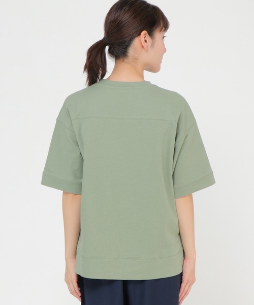 ikka(イッカ)の「ミニ裏毛スウェットライク半袖T(Tシャツ/カットソー・レディース・チャコールグレー/ライトグレー/オフホワイト/イエロー/グリーン・S/M/L)」の16枚目の写真