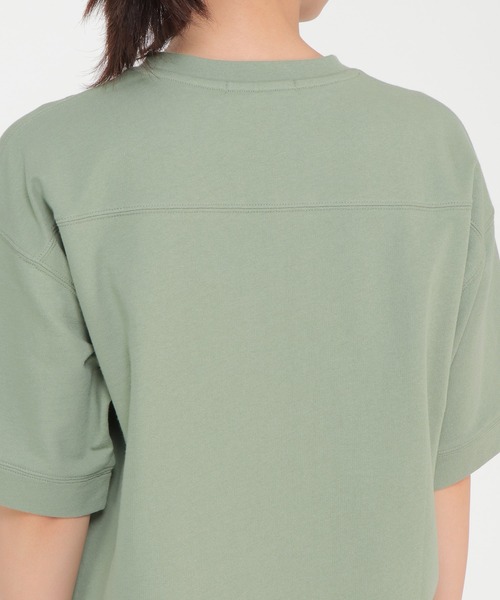 ikka(イッカ)の「ミニ裏毛スウェットライク半袖T(Tシャツ/カットソー・レディース・チャコールグレー/ライトグレー/オフホワイト/イエロー/グリーン・S/M/L)」の13枚目の写真