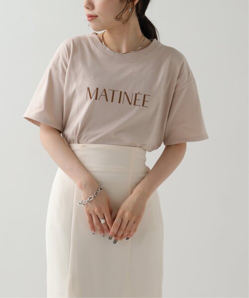 RAY CASSIN(レイカズン)の「カラーフレンチロゴTシャツ(Tシャツ/カットソー・レディース・ベージュ/オフホワイト/ピンク・FREE)」の3枚目の写真