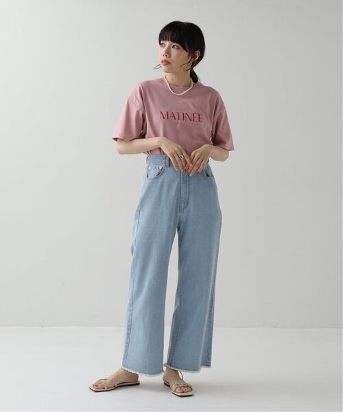 RAY CASSIN(レイカズン)の「カラーフレンチロゴTシャツ(Tシャツ/カットソー・レディース・ベージュ/オフホワイト/ピンク・FREE)」の8枚目の写真