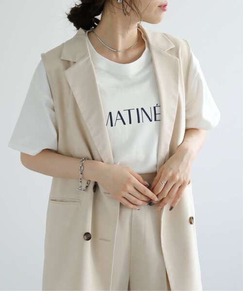 RAY CASSIN(レイカズン)の「カラーフレンチロゴTシャツ(Tシャツ/カットソー・レディース・ベージュ/オフホワイト/ピンク・FREE)」の20枚目の写真
