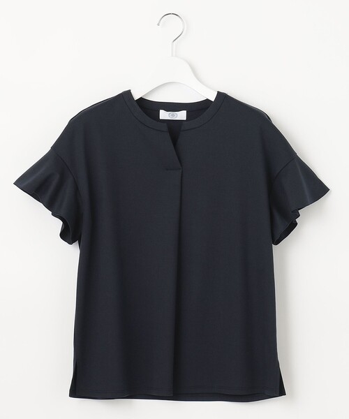 J.PRESS（ジェイプレス）の「【UVケア・接触冷感】コンパクトコットンスムース キーネック カットソー（Tシャツ/カットソー・レディース・ホワイト系/グレー系/ネイビー系/ブルー系/ベージュ系/ピンク系・T15/T13）」の17枚目の写真
