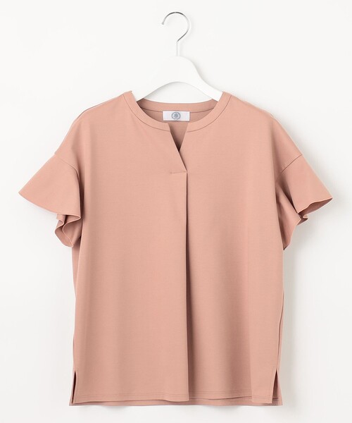 J.PRESS（ジェイプレス）の「【UVケア・接触冷感】コンパクトコットンスムース キーネック カットソー（Tシャツ/カットソー・レディース・ホワイト系/グレー系/ネイビー系/ブルー系/ベージュ系/ピンク系・T15/T13）」の18枚目の写真