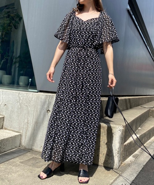 one after another NICE CLAUP(ワンアフターアナザーナイスクラップ)の「flower刺しゅうワンピ(ワンピース・レディース・ブラック/ピンク/アイボリー・FREE)」の10枚目の写真