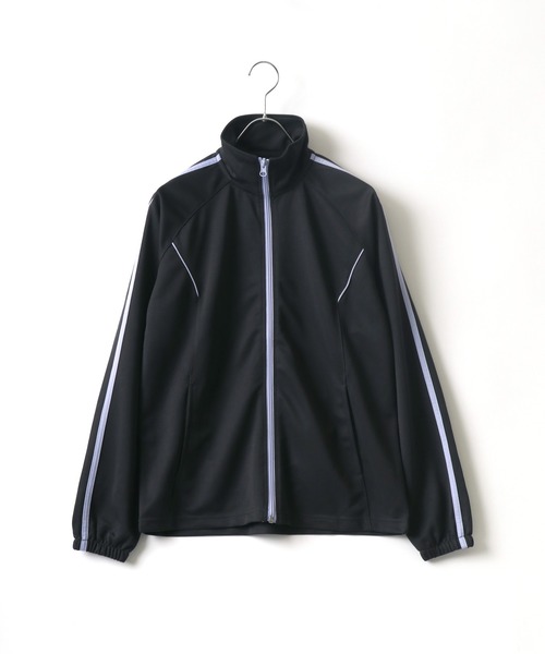 MARUKAWA(マルカワ)の「ジャージ サイドライン トラックジャケット×パンツ セットアップ 上下セット レディース(ジャージ・レディース・ブラック/ネイビー/チャコール・M/L/LL)」の4枚目の写真