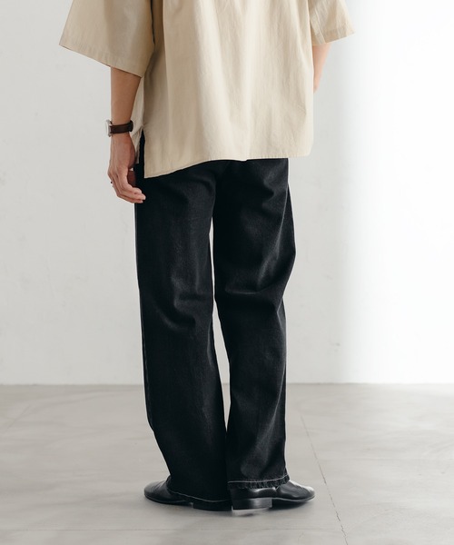 epnok（エプノック）の「センターシームストレートデニム（デニムパンツ・メンズ・ブラック/グレー/ダークインディゴブルー/ナチュラル・SMALL/MEDIUM/LARGE）」の7枚目の写真