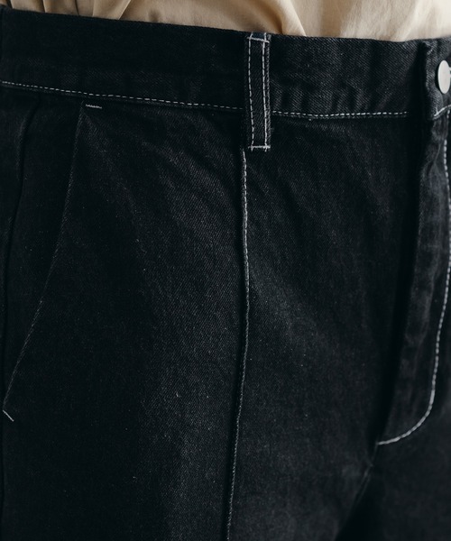 epnok（エプノック）の「センターシームストレートデニム（デニムパンツ・メンズ・ブラック/グレー/ダークインディゴブルー/ナチュラル・SMALL/MEDIUM/LARGE）」の14枚目の写真